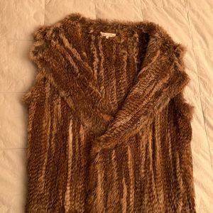 Women rabbit vest worn once small size excellent condition